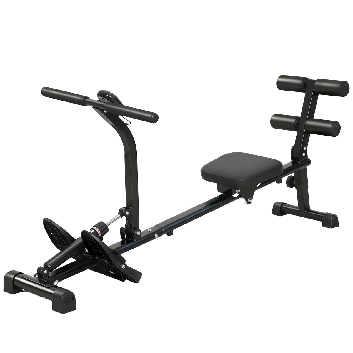 2-in-1 Rowing Machine, Adjustable, LCD Display, Steel Frame