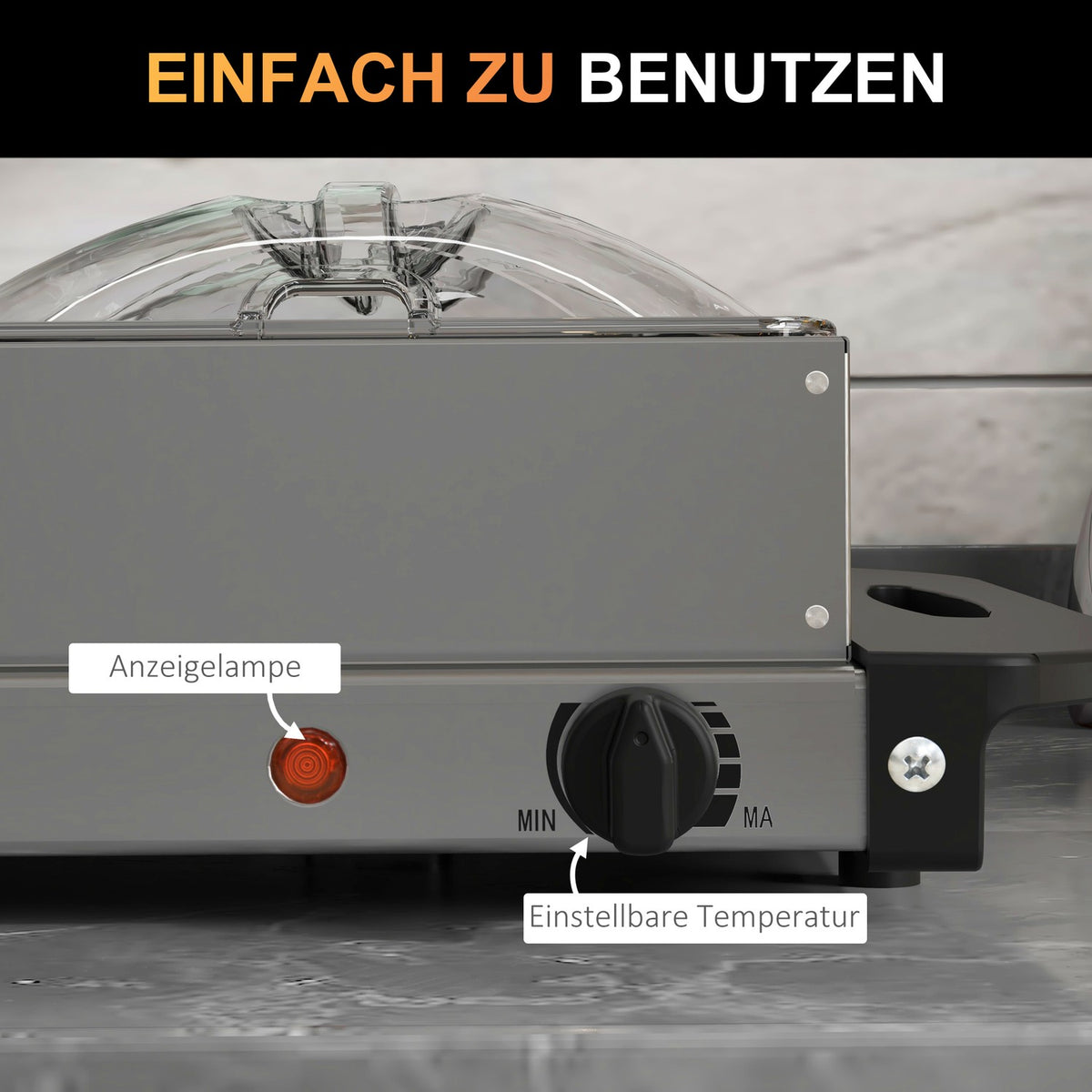 2-in-1 buffet warmer 6.8L hot plate 300 Watt stainless steel food warmer silver