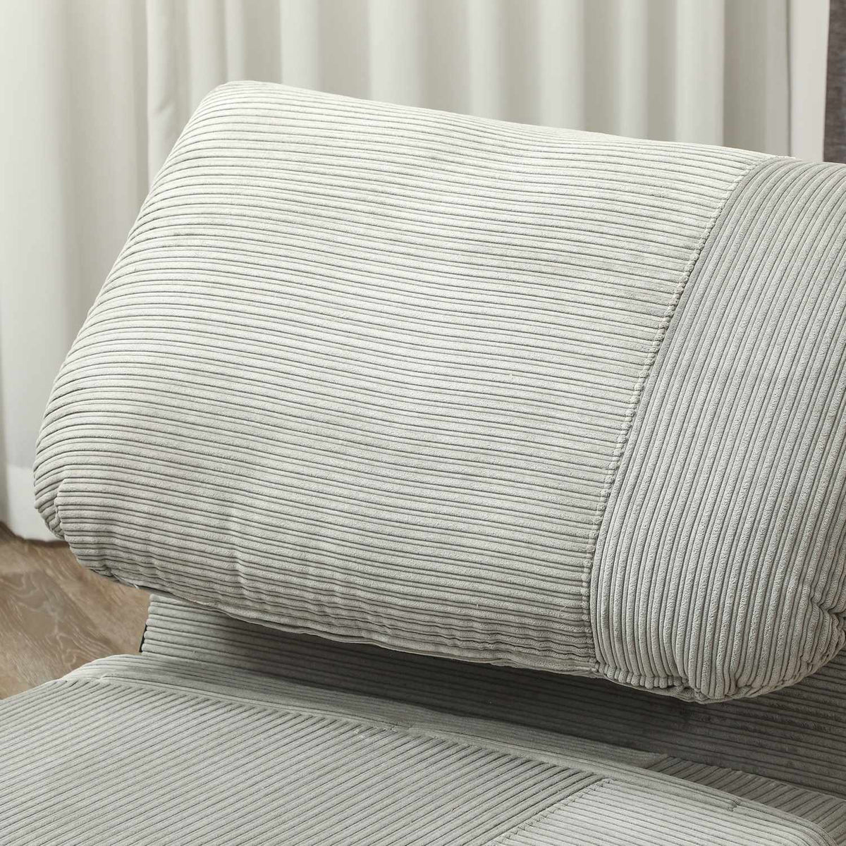 2-in-1 sofa bed, chair bed, adjustable folding mattress, guest bed in corduroy look, for bedroom, living room, gray 82 x 89 x 83 cm