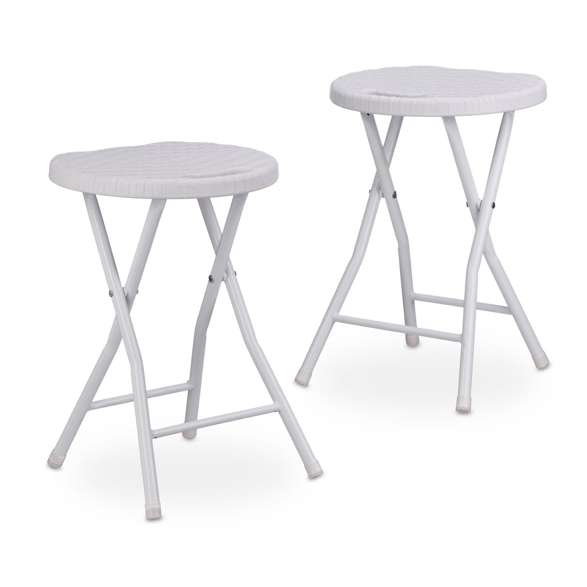 2 pcs. Folding stools in rattan