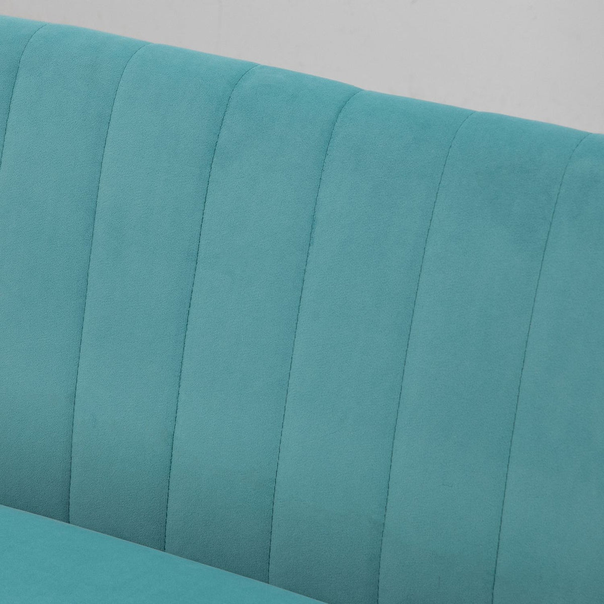 2-seater sofa, loveseat with linen look, double sofa with wooden legs, load capacity up to 150 kg, green, 117 x 56.5 x 77 cm
