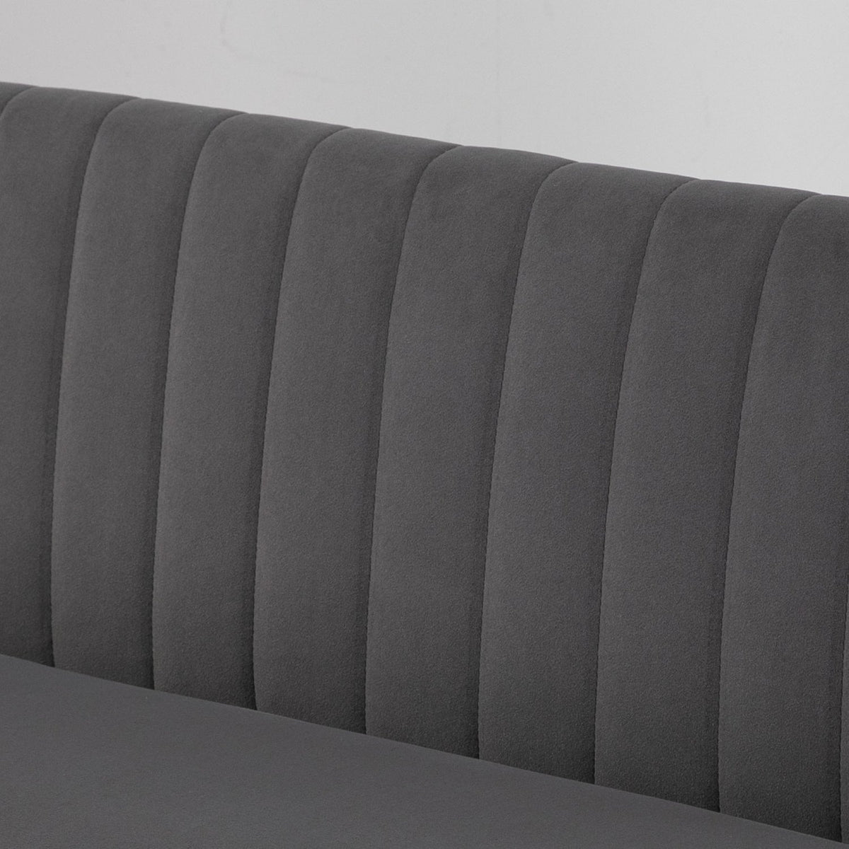 2-seater sofa two-seater loveseat with linen look, double sofa, wooden legs, up to 150 kg, dark gray, 117 x 56.5 x 77 cm