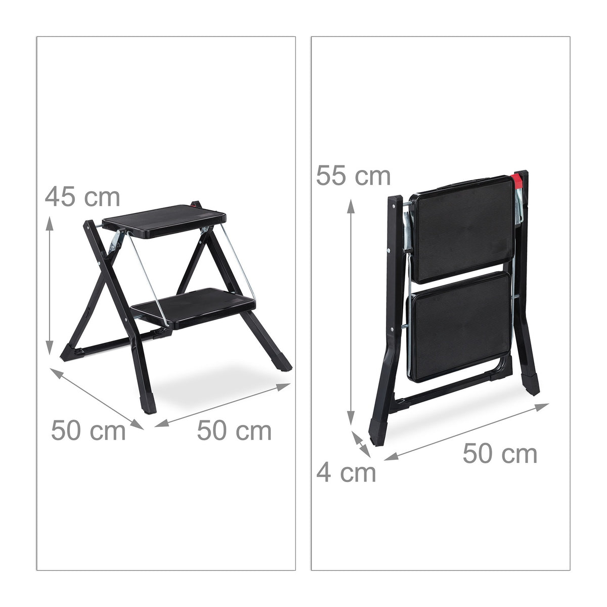 2-step folding stepladder