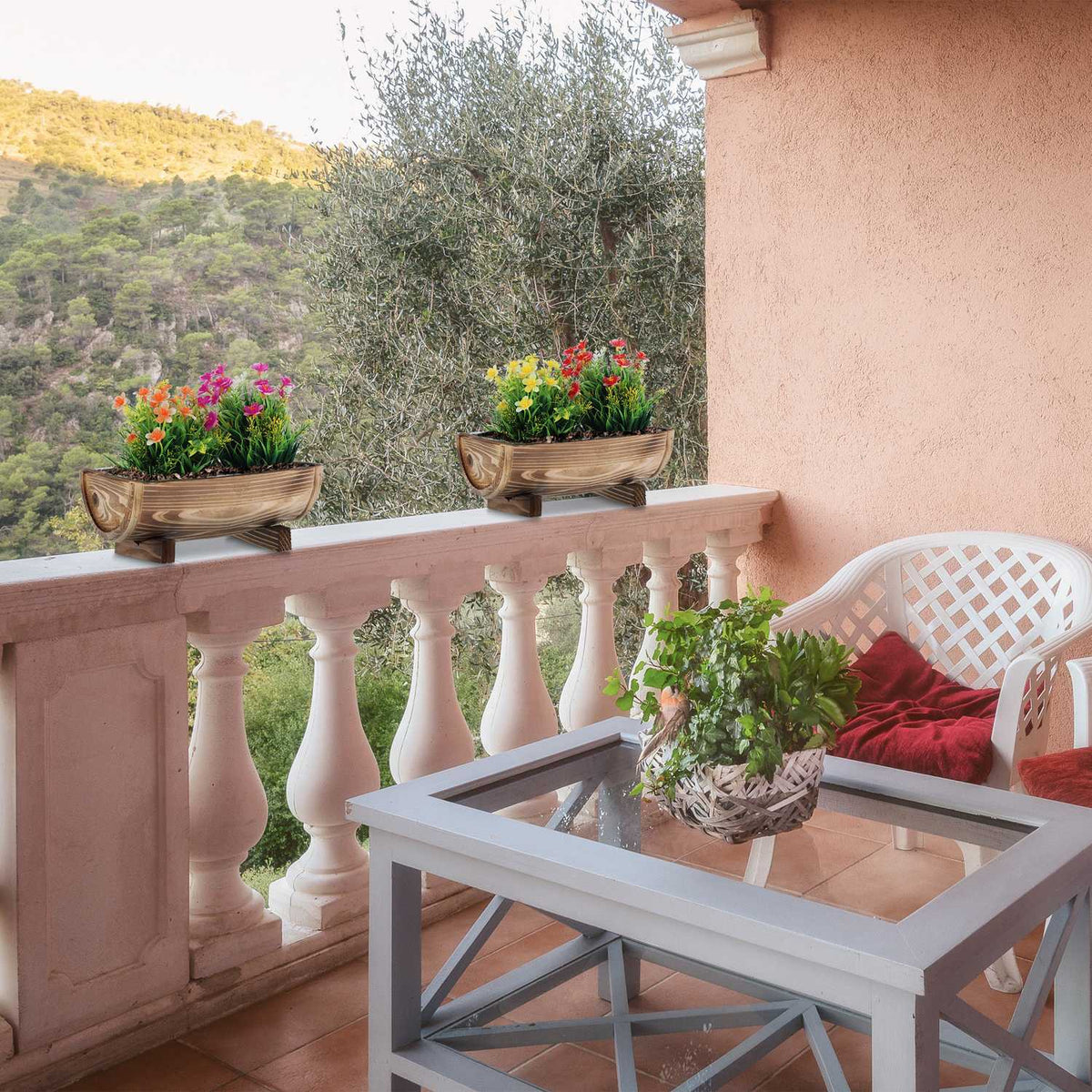 2x Half-Barrel Planters