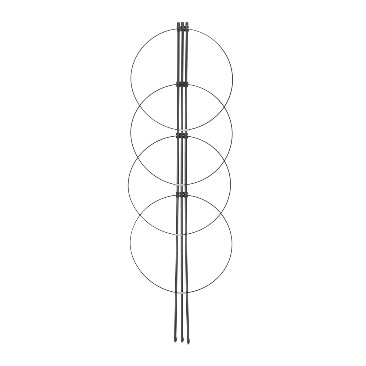 2x Plant Supports with Rings, 90 cm