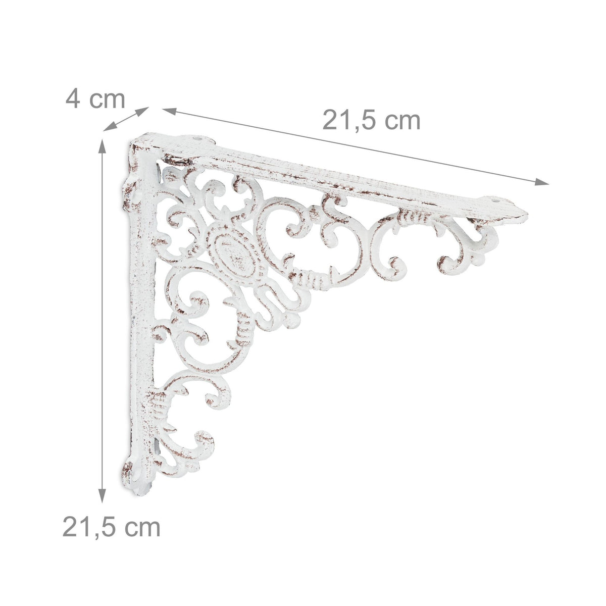 2x shelf bracket forged in cast iron