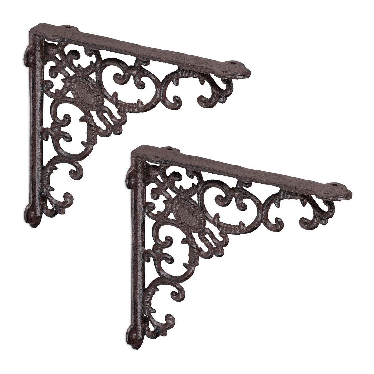 2x shelf bracket forged in cast iron