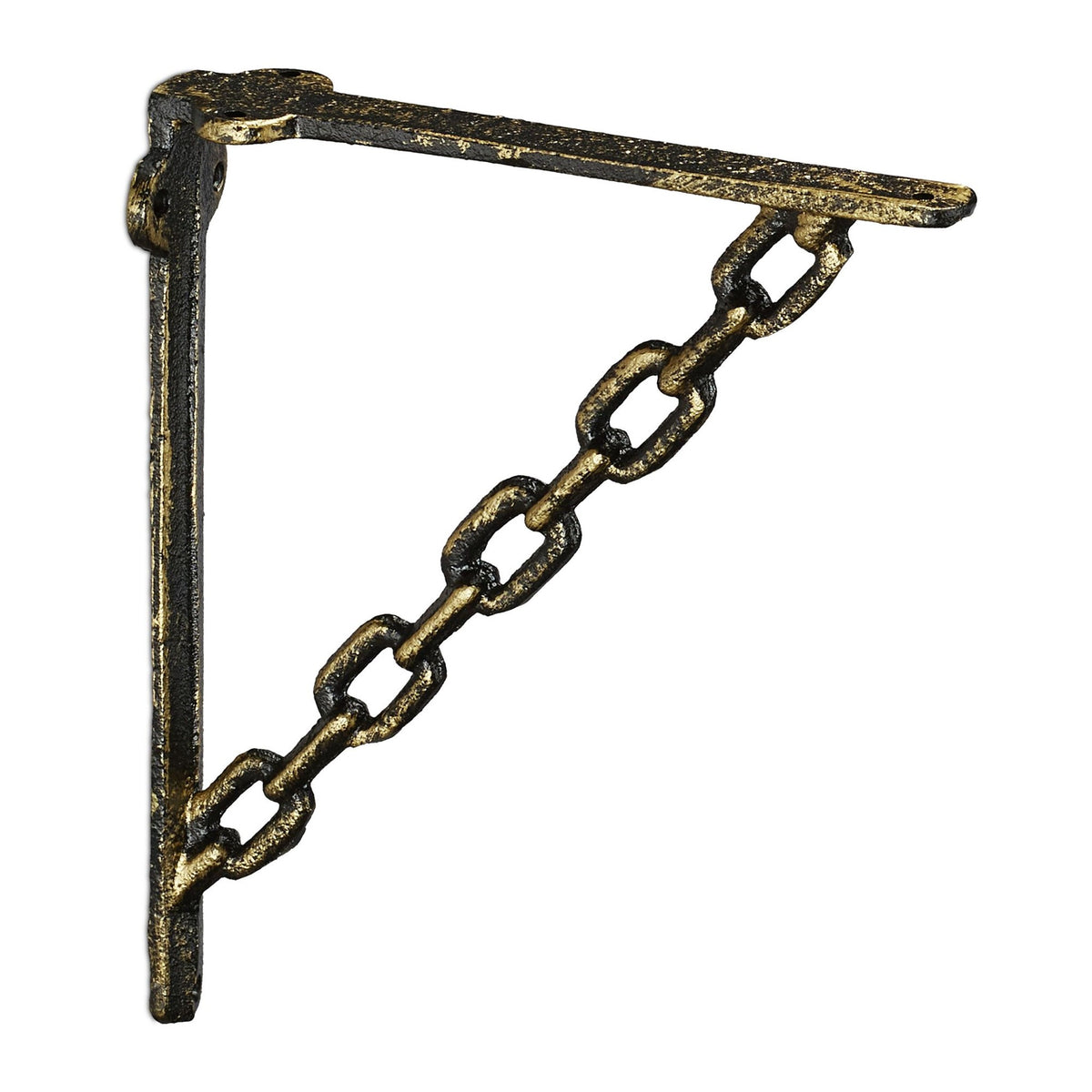 2x shelf bracket in cast iron with chain