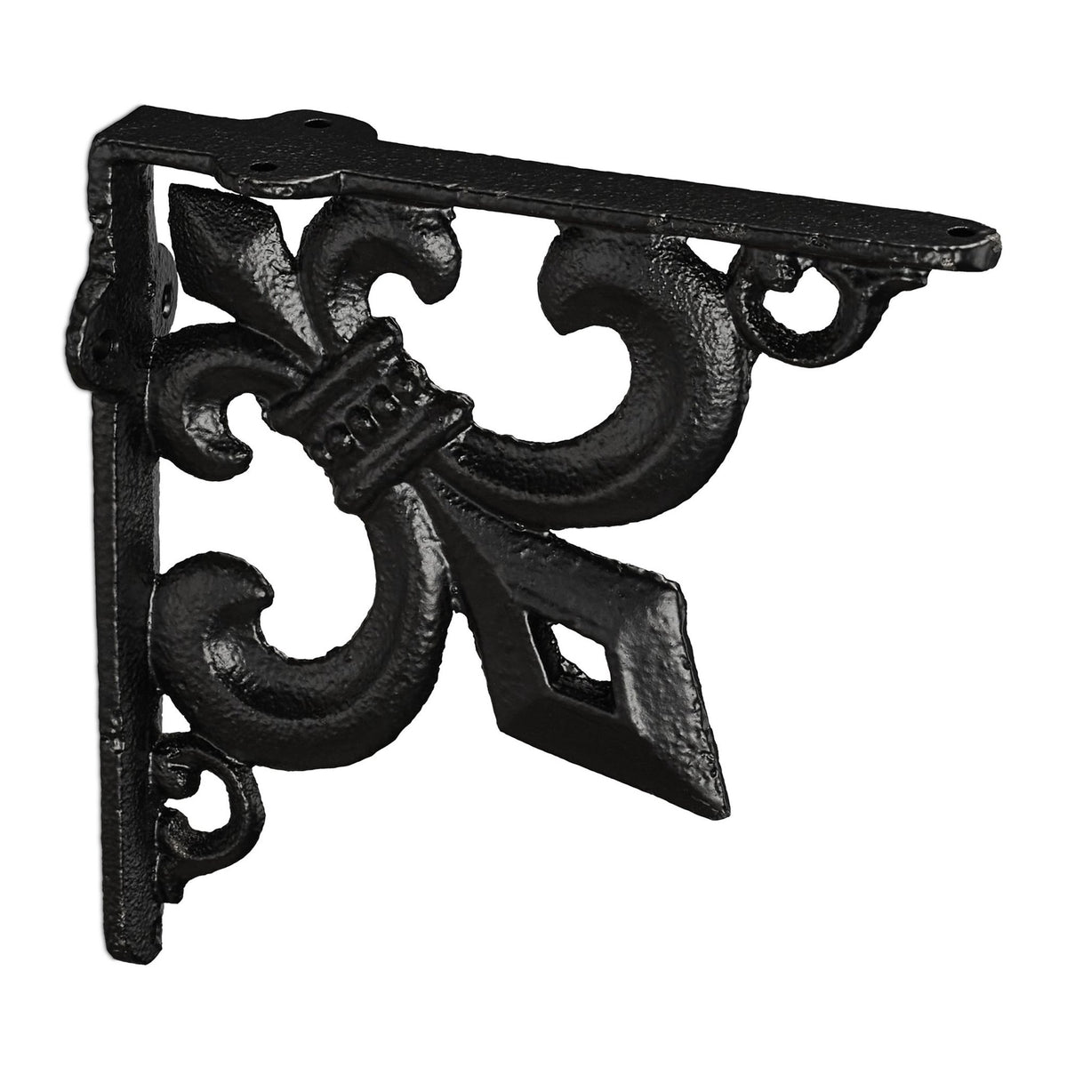 2x shelf bracket with French lily cast iron
