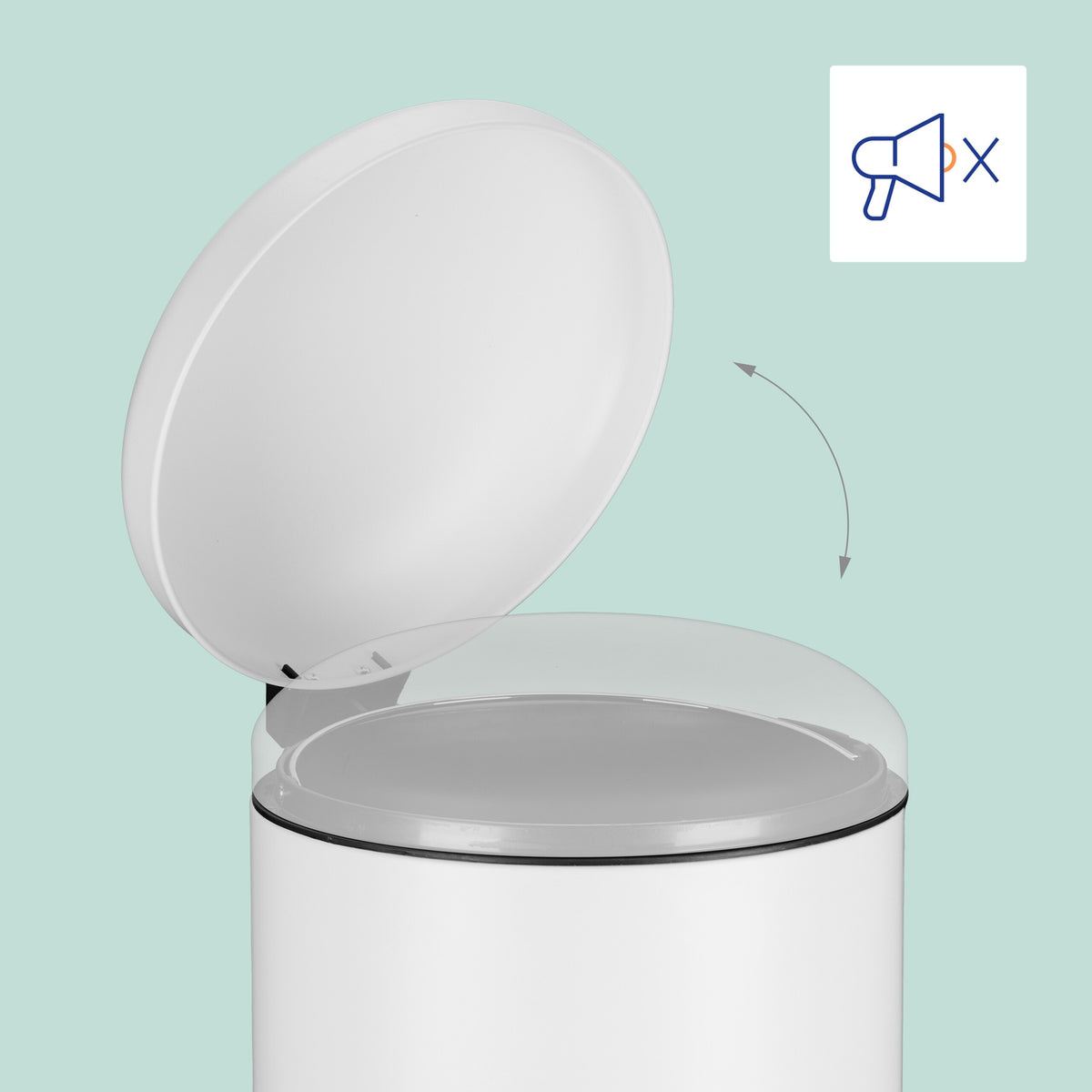 30L Metal & Plastic Kitchen Bin, Foot Pedal