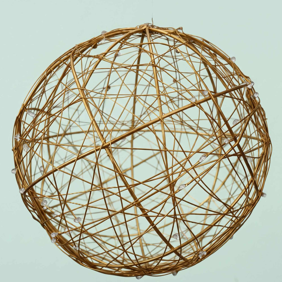30 cm Gold LED Decor Orb – Warm White Light Sphere