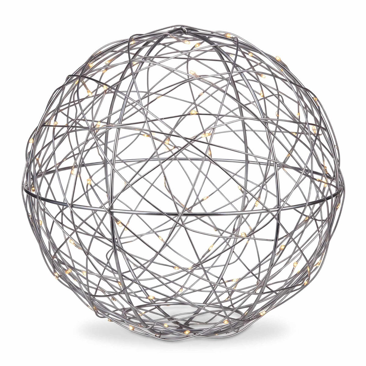 30 cm Silver LED Decor Orb – Indoor Light Ball