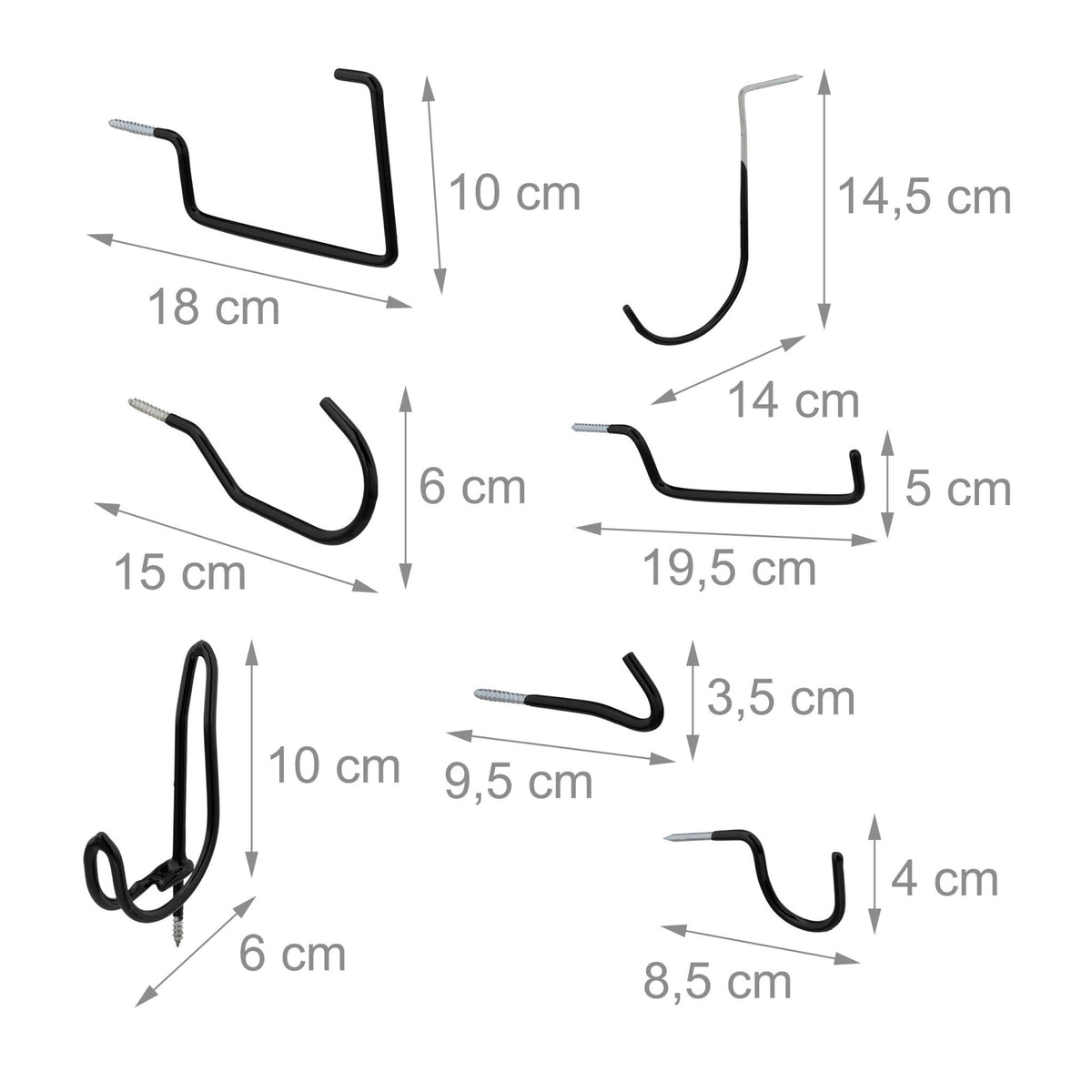 30-piece set of wall hooks