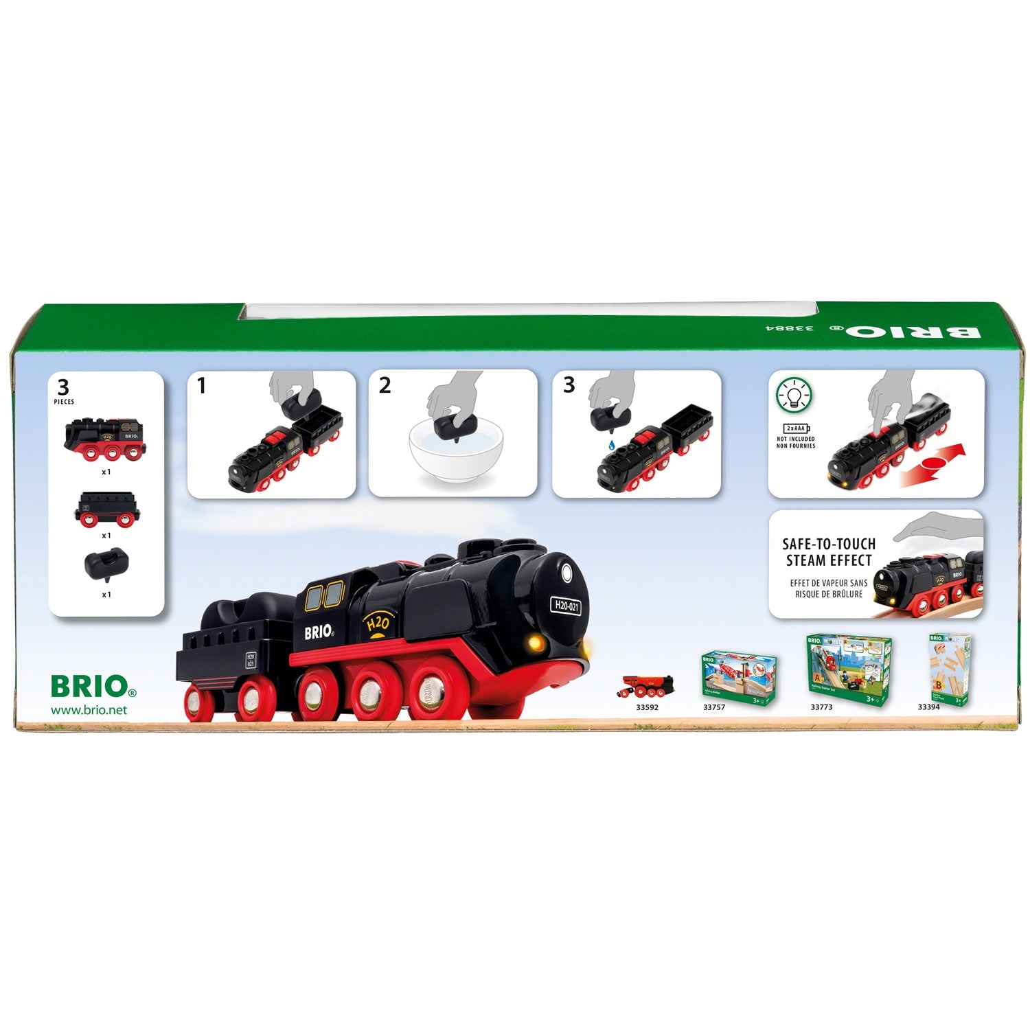 33884 Battery-Operated Steaming Train