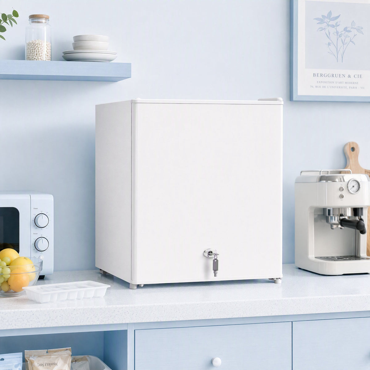 35L Compact White Mini Freezer, Adjustable Thermostat