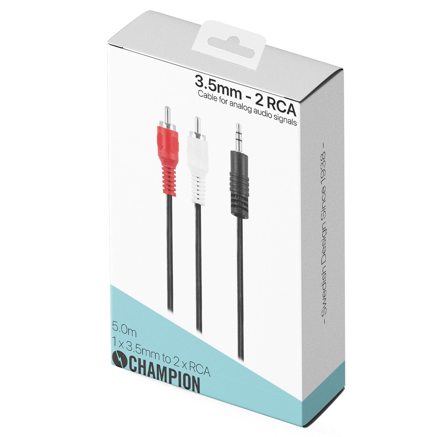3.5mm - 2 RCA Male-Male 5.0m