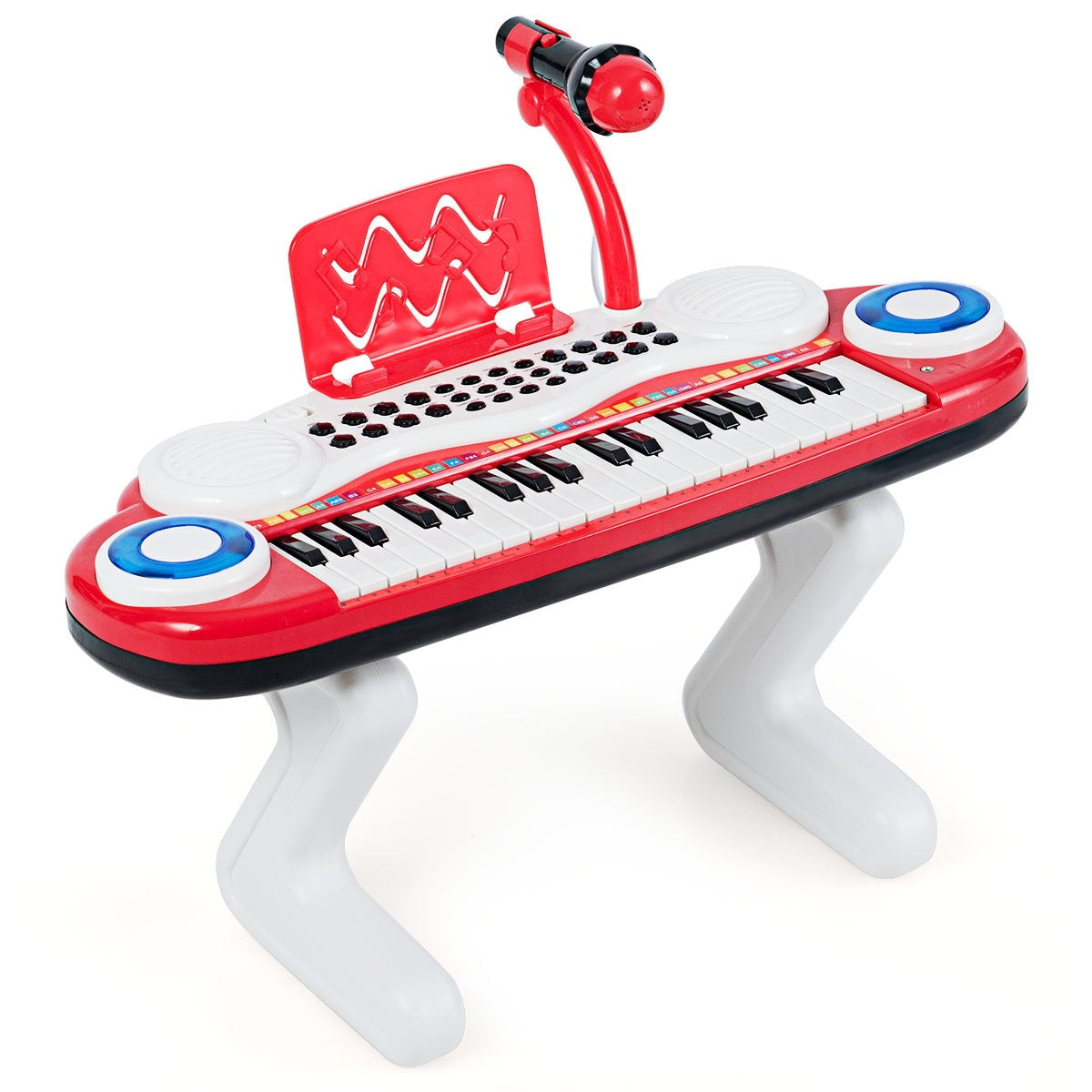 37 Keys Digital Piano for Children Portable Piano Toy 48 x 20 x 38 cm Red