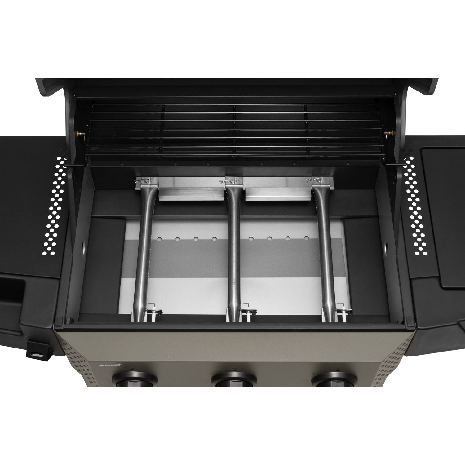 3-Burner Gas Grill with Side Burner, 60x42 cm Cooking Area