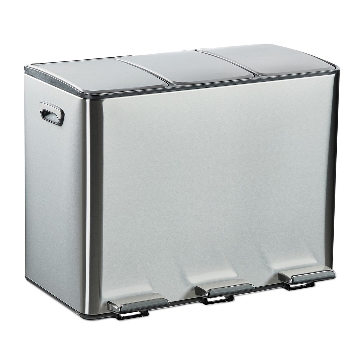 3-Compartment Kitchen Bin, 3x 15L, Soft-Close Lid