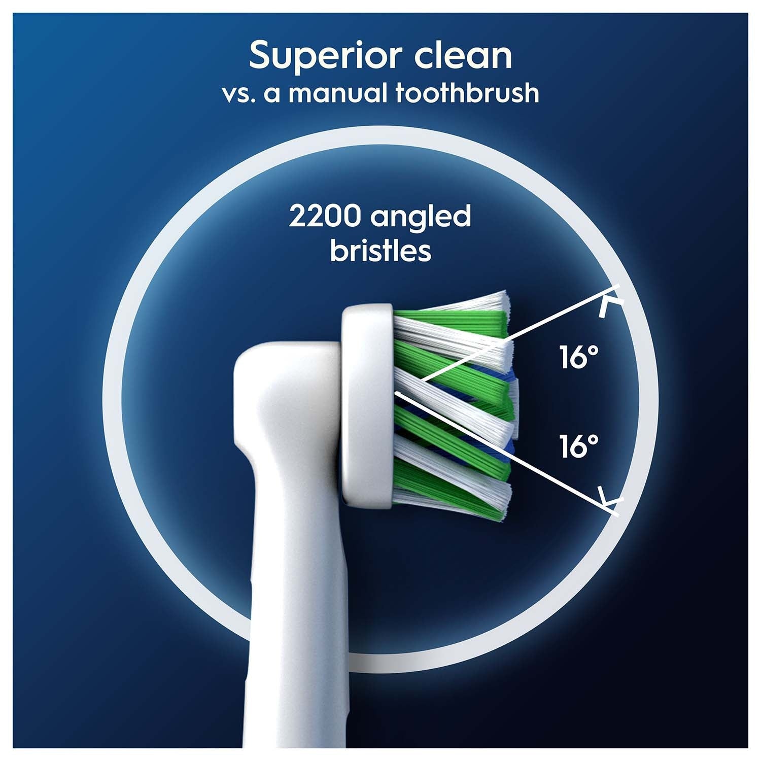 3D White Toothbrush Heads, Pack of 4