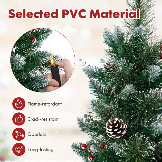 3 Ft Tabletop Christmas Tree, Battery LED, Metal Base