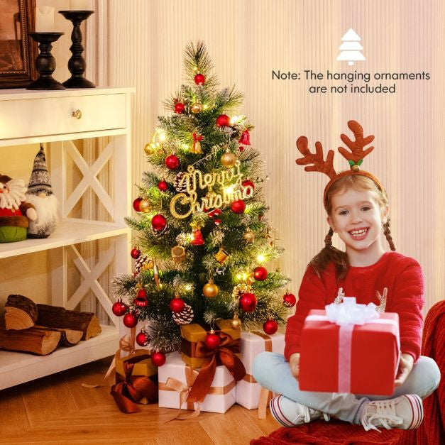 3 Ft Tabletop Christmas Tree, Battery LED, Metal Base
