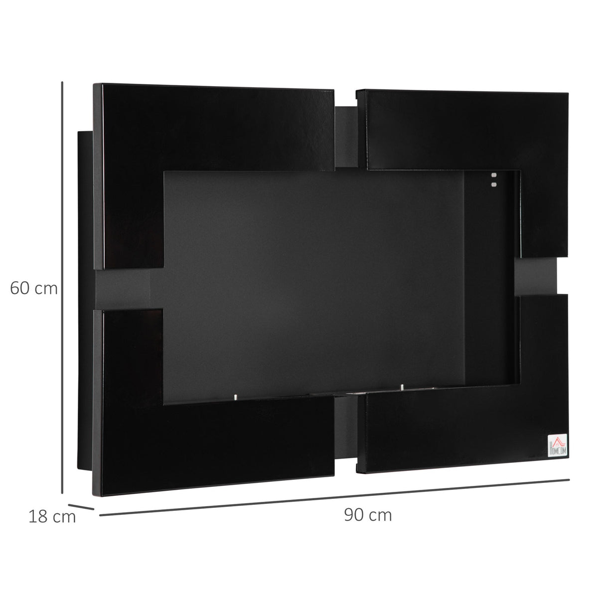 3L Ethanol Fireplace Fire Bowl Wall Fireplace 3 Hours. Bio-Ethanol Fireplace 20-25M² Thermal Cover With Extinguishing Aid Indoor Metal Black 90 X 18 X 60 Cm