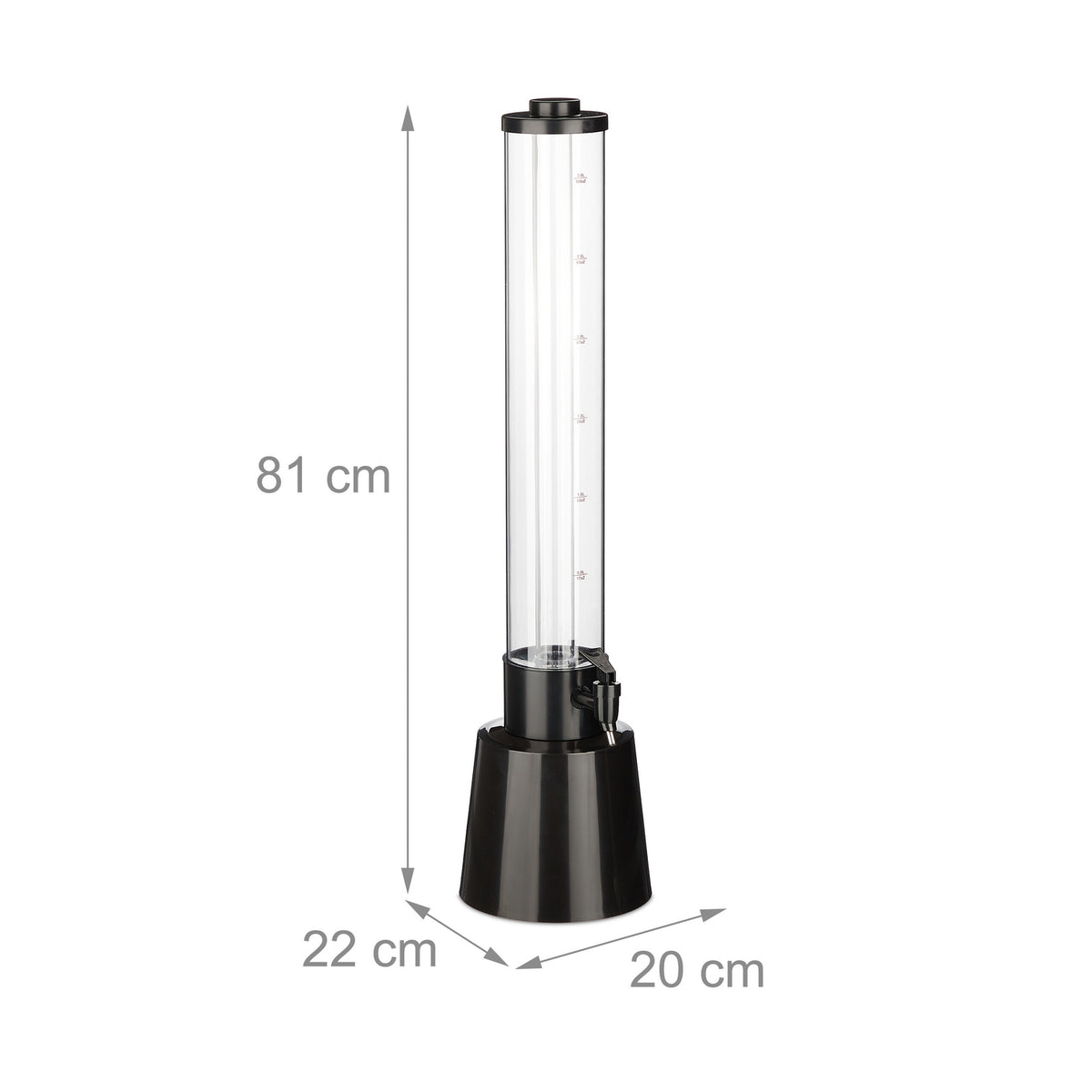 3 L Narrow Beer Tower with Tap