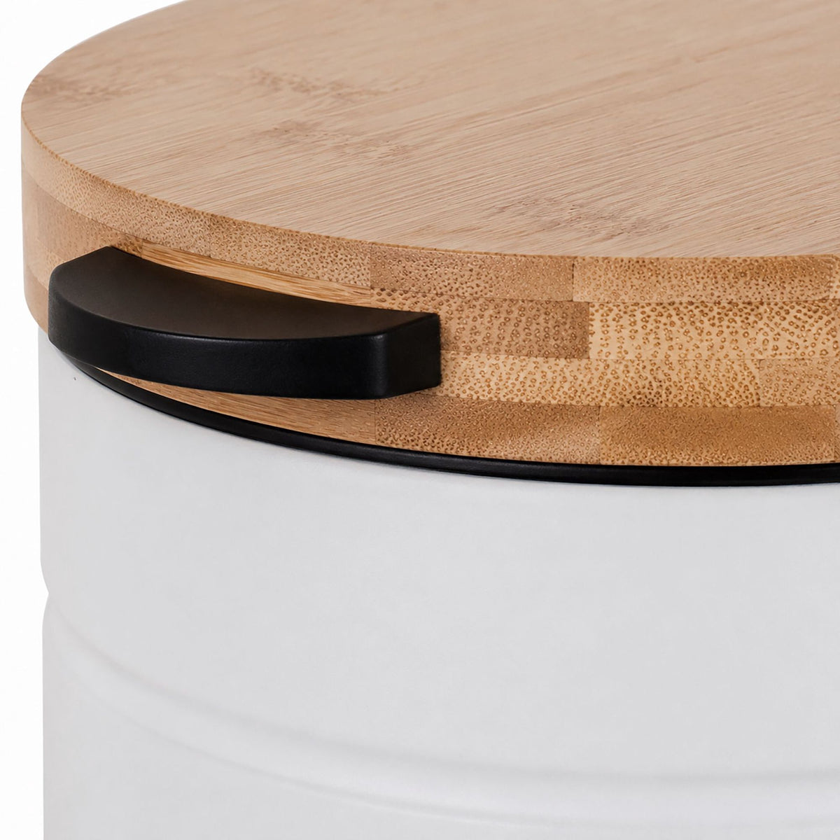 3L Wall-Mounted Cosmetic Bin with Bamboo Lid