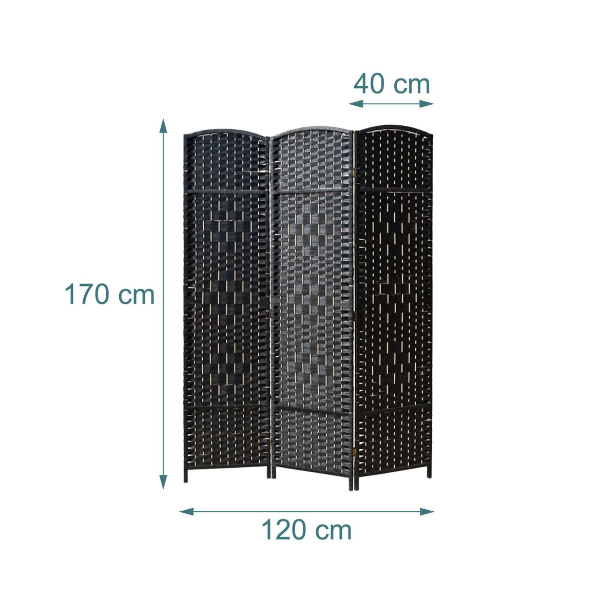 3-Panel Room Divider Folding Screen