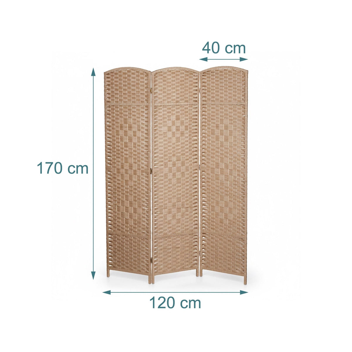 3-Panel Room Divider Folding Screen