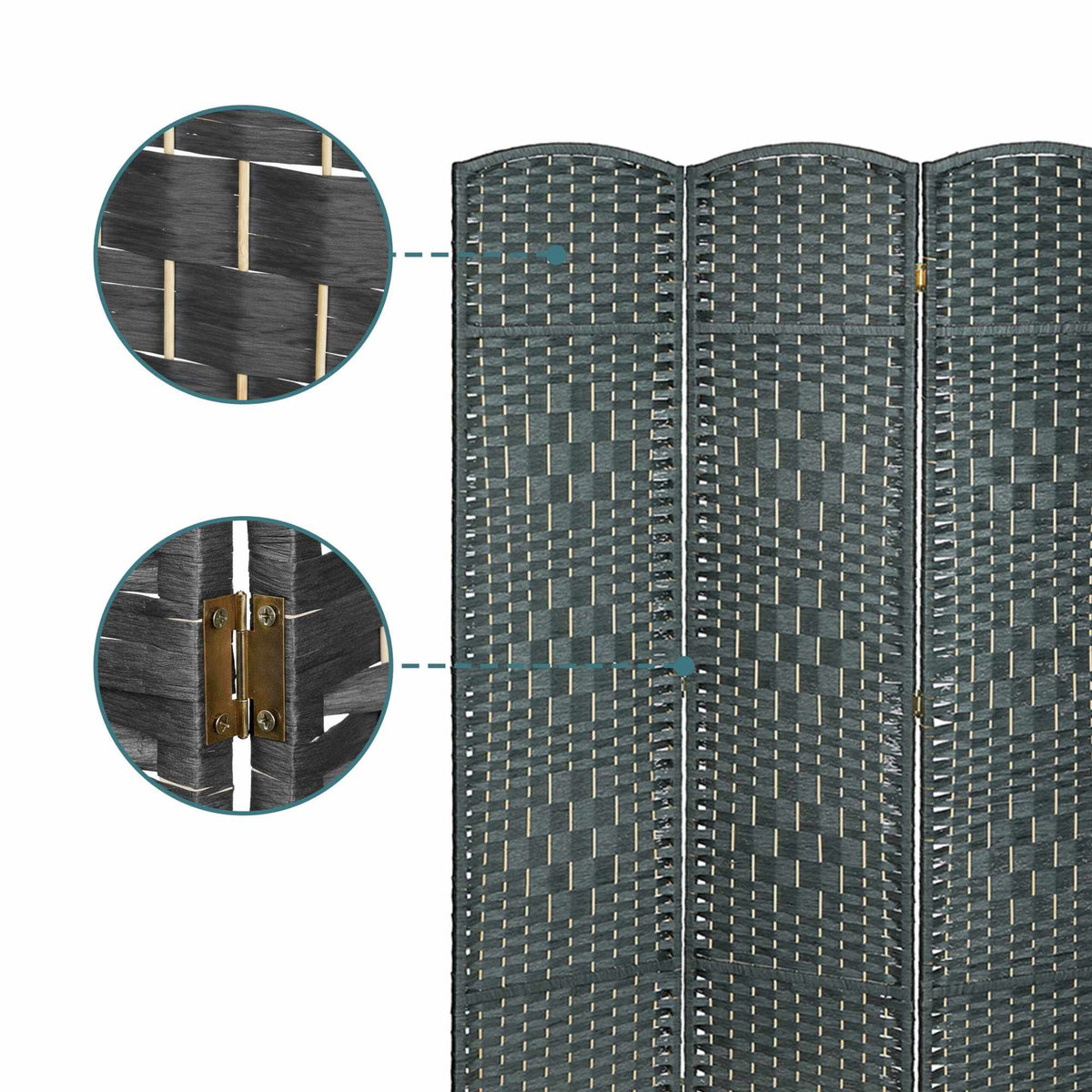 3-Panel Room Divider – Folding Screen, Space-Saving Design