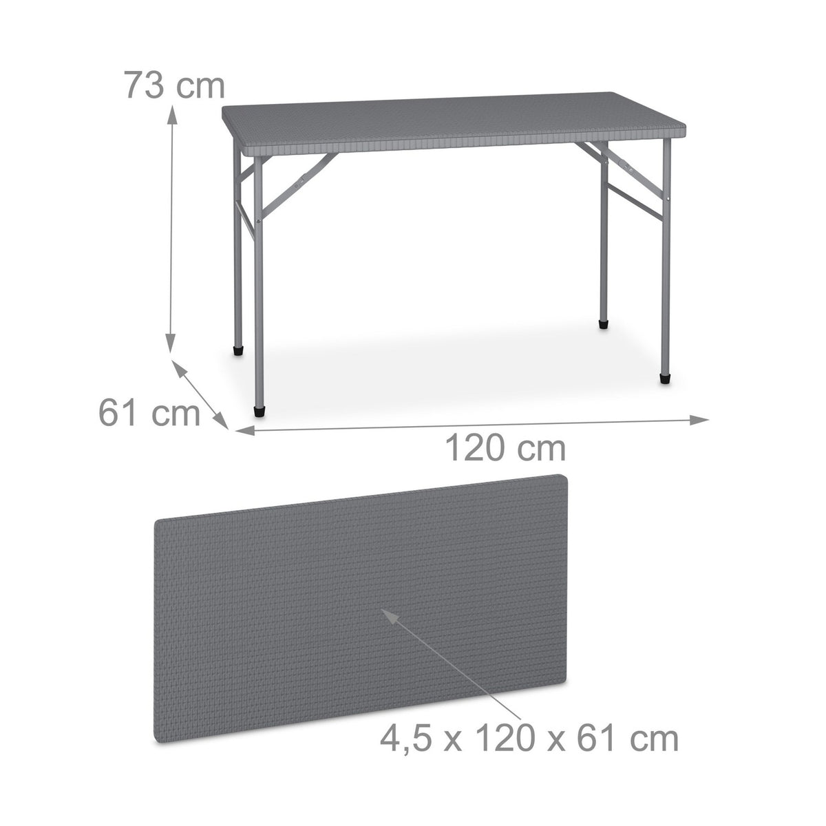 3-Piece Folding Beer Tent Set, Rattan Look, Black