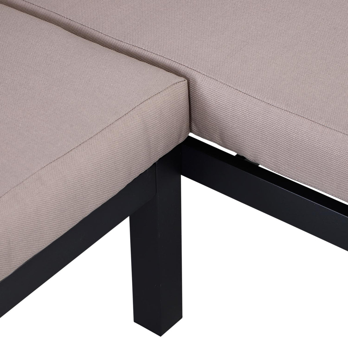 3 Piece Garden Furniture Set With Side Table Sofa With Cushions Outdoor Aluminum 164 X 74 X 69 Cm