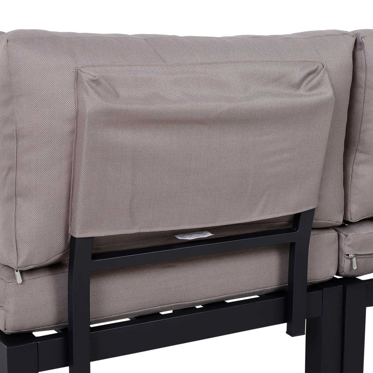 3 Piece Garden Furniture Set With Side Table Sofa With Cushions Outdoor Aluminum 164 X 74 X 69 Cm