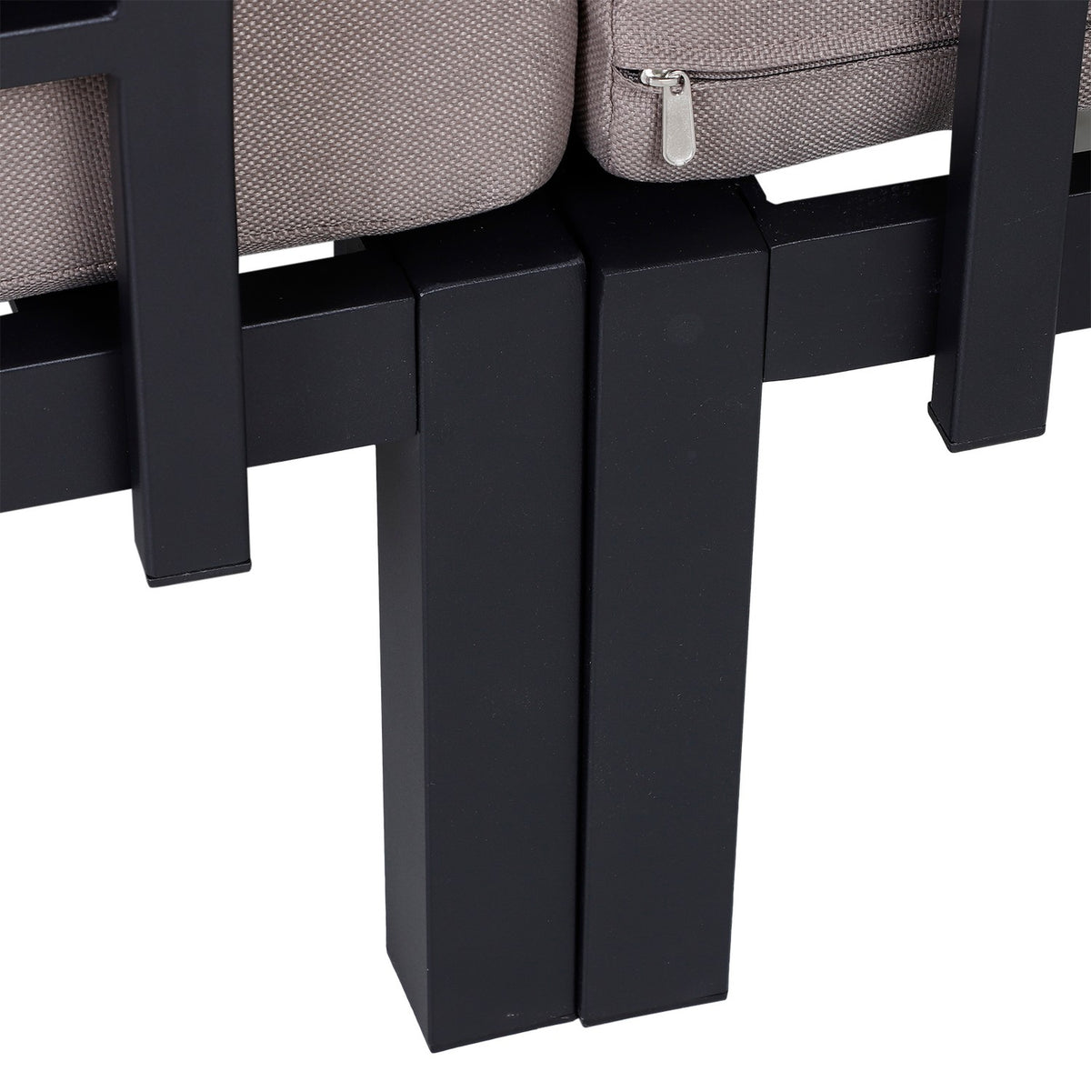 3 Piece Garden Furniture Set With Side Table Sofa With Cushions Outdoor Aluminum 164 X 74 X 69 Cm