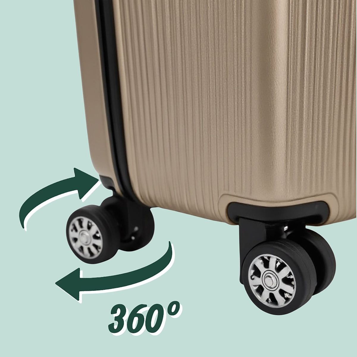 3-Piece Hard-Shell Luggage Set with Spinner Wheels