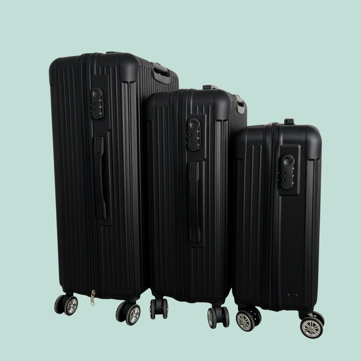 3-Piece Hard-Shell Luggage Set with Spinner Wheels