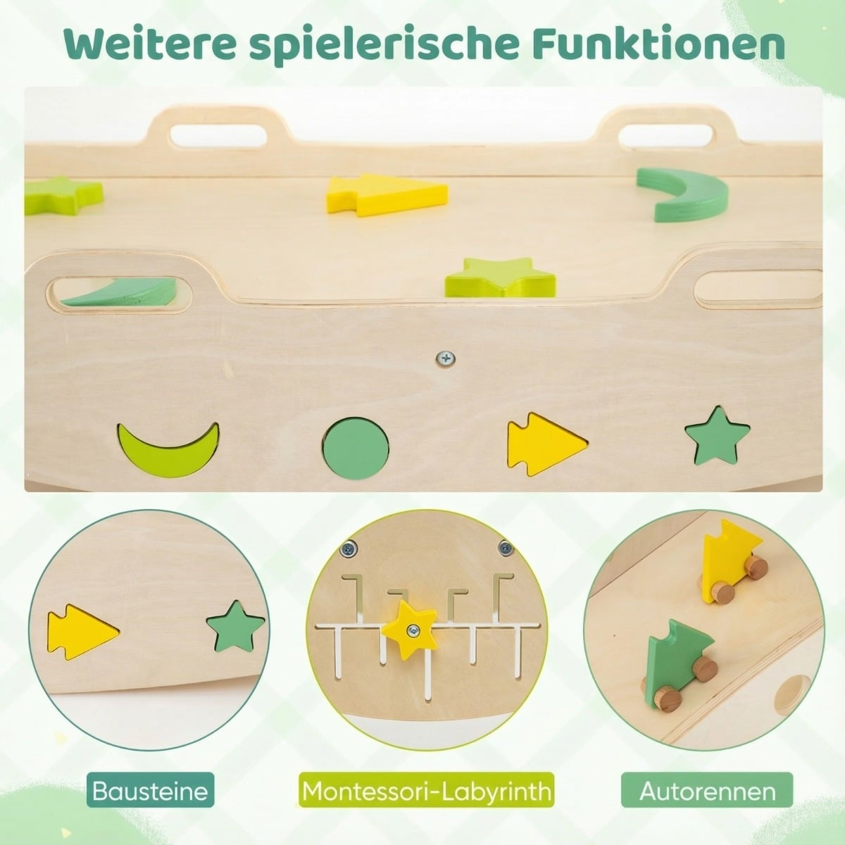 3-Piece Indoor Climbing Set with Slide and Rocker