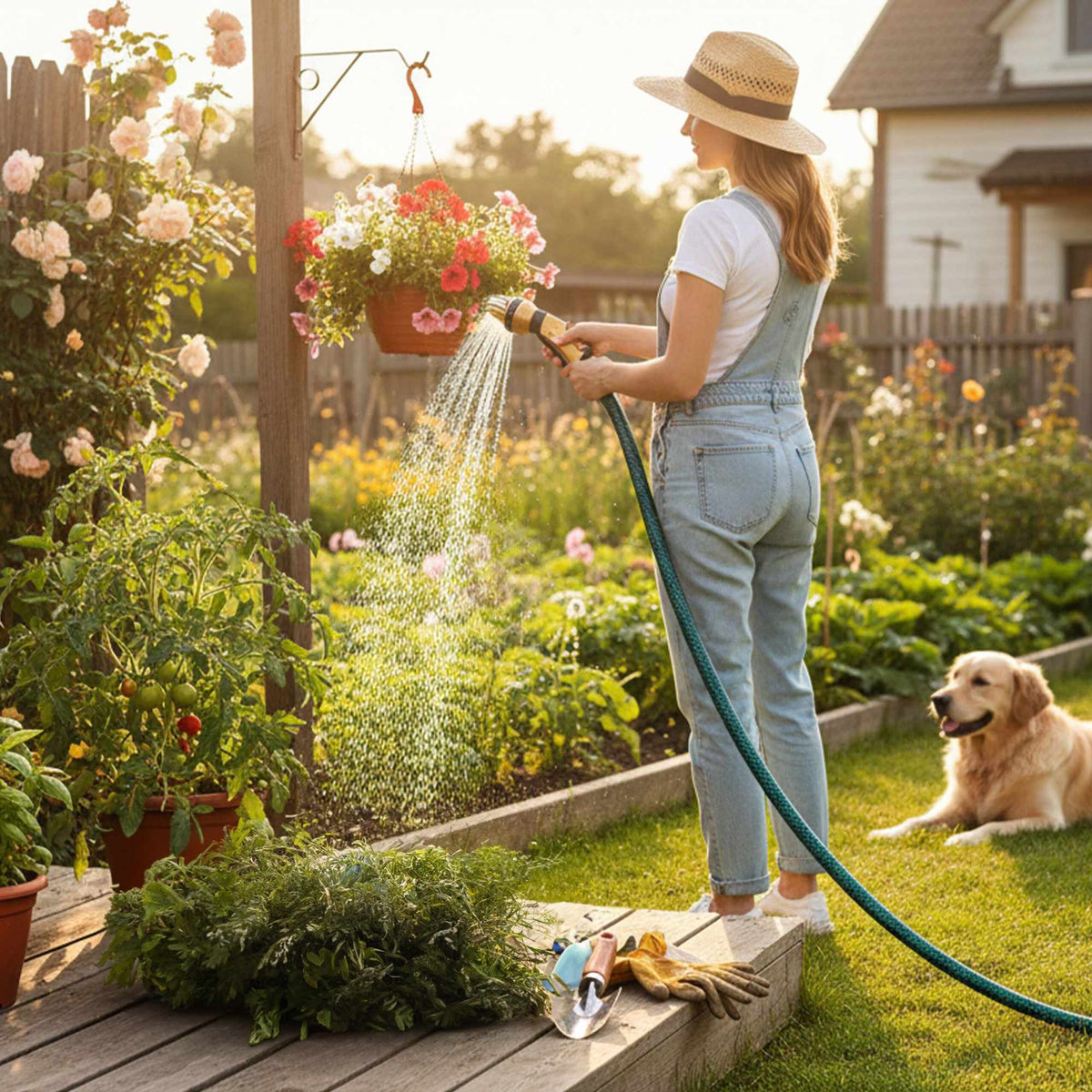 3-Ply Kink-Resistant Garden Hose – Weatherproof, Anti-Algae