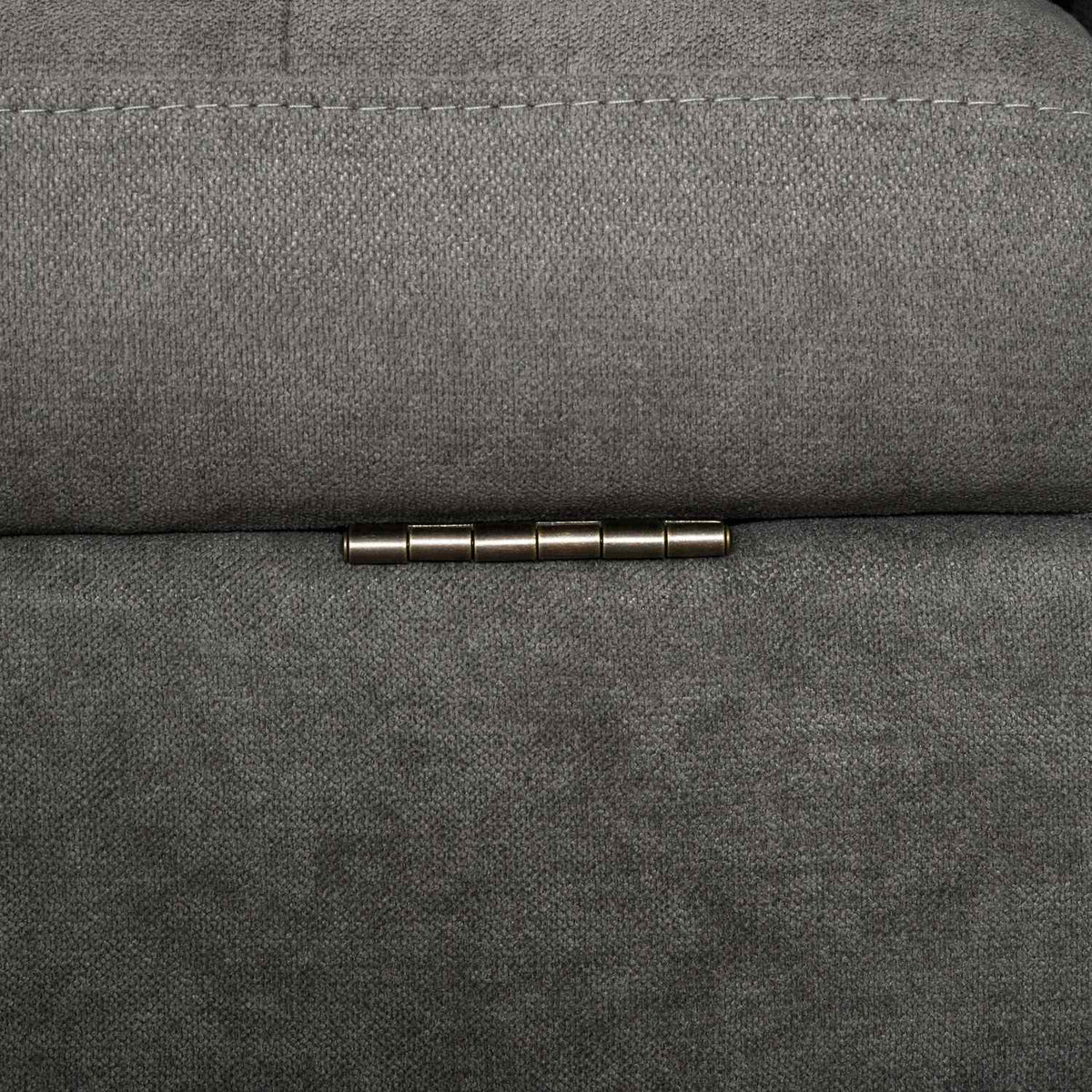3-Seater Sofa Fabric Sofa Double Sofa Removable With Cushions Rubber Wood Cotton Gray 166.5 X 62 X 82 Cm