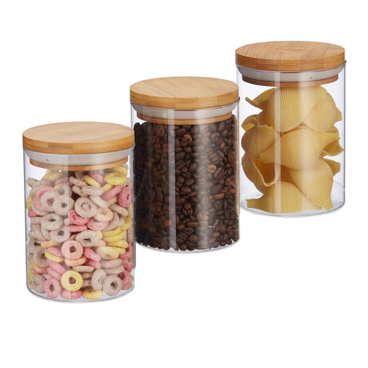 3 Storage jars 600 ml