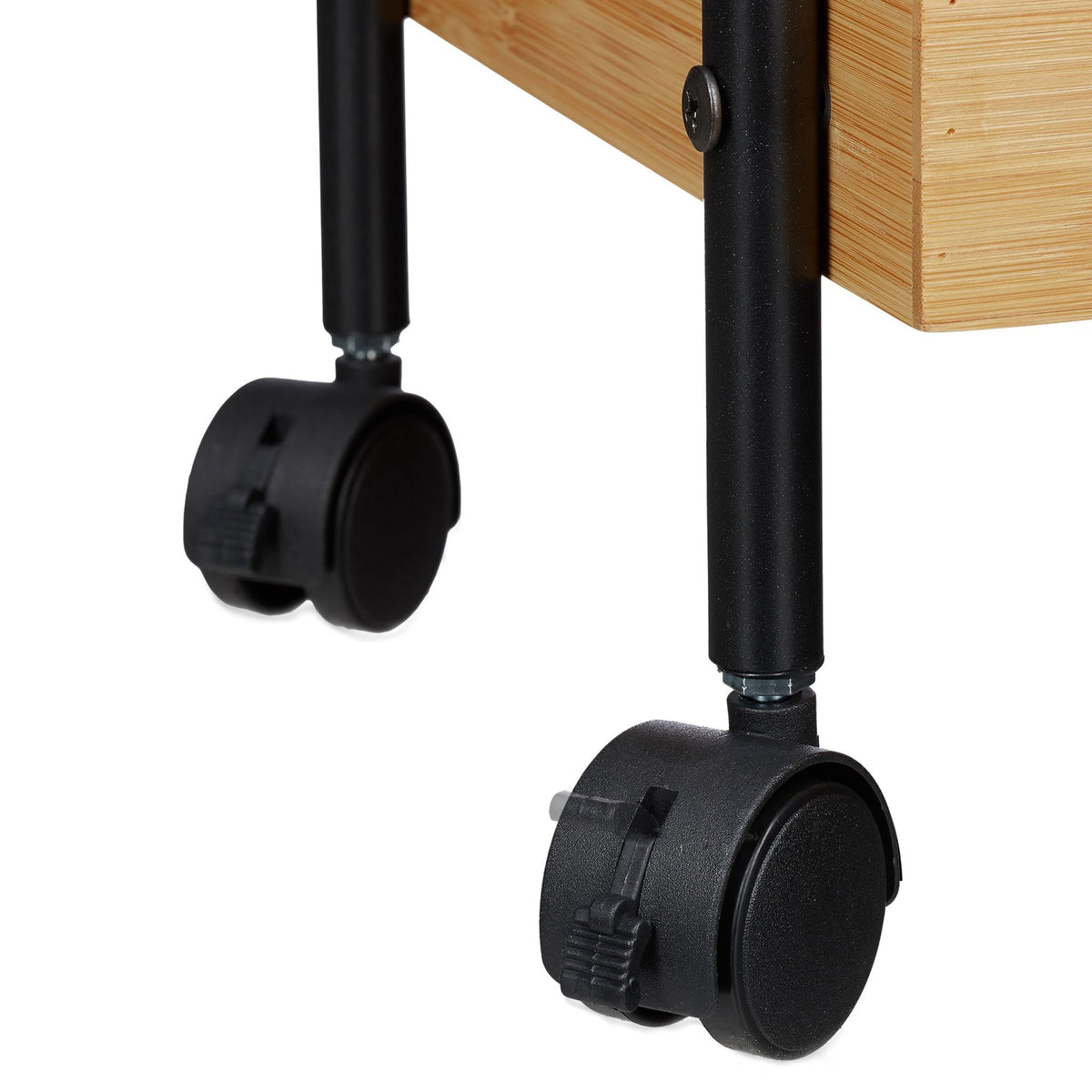 3-Tier Bamboo Serving Trolley