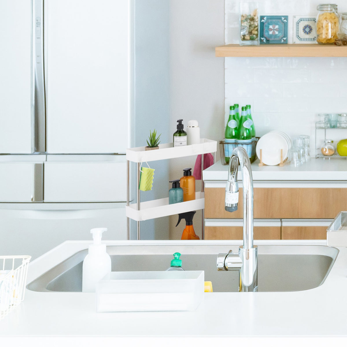 3-Tier Rolling Storage Trolley for Kitchen or Bathroom