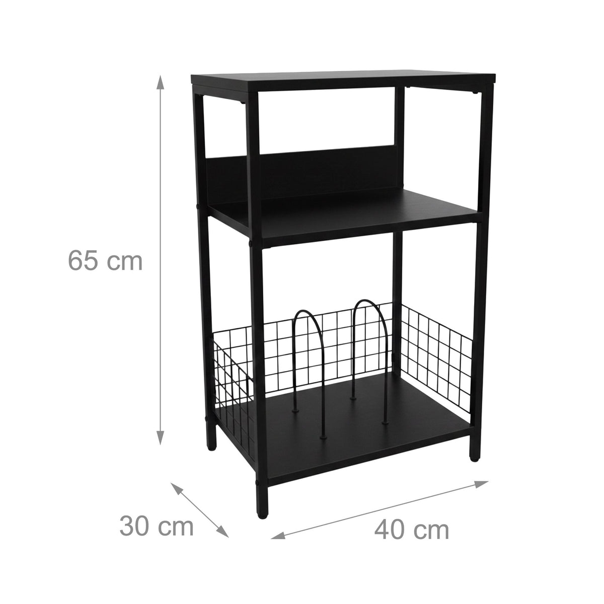 3-Tier Vinyl Record Player Stand with Dividers