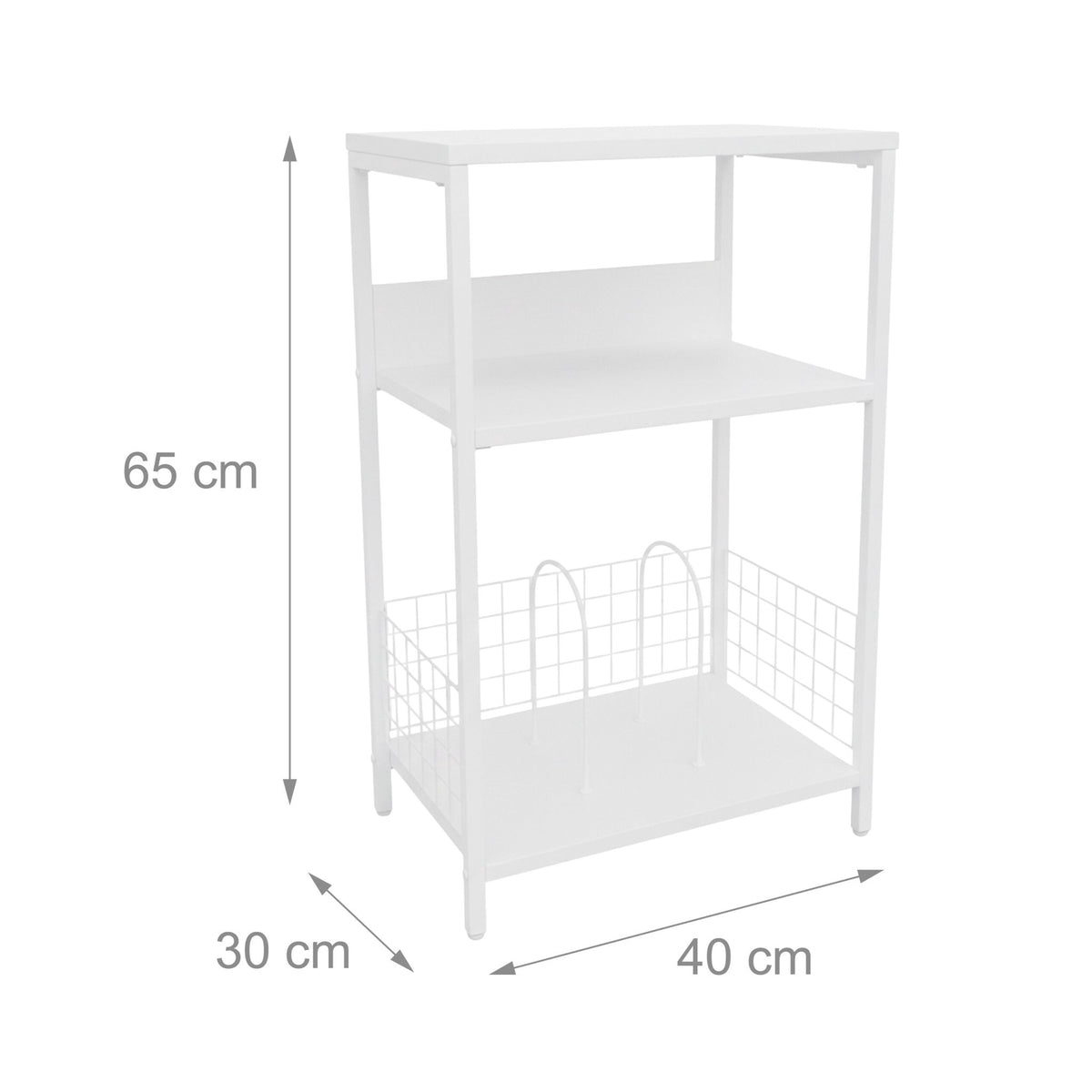 3-Tier Vinyl Record Player Stand with Dividers