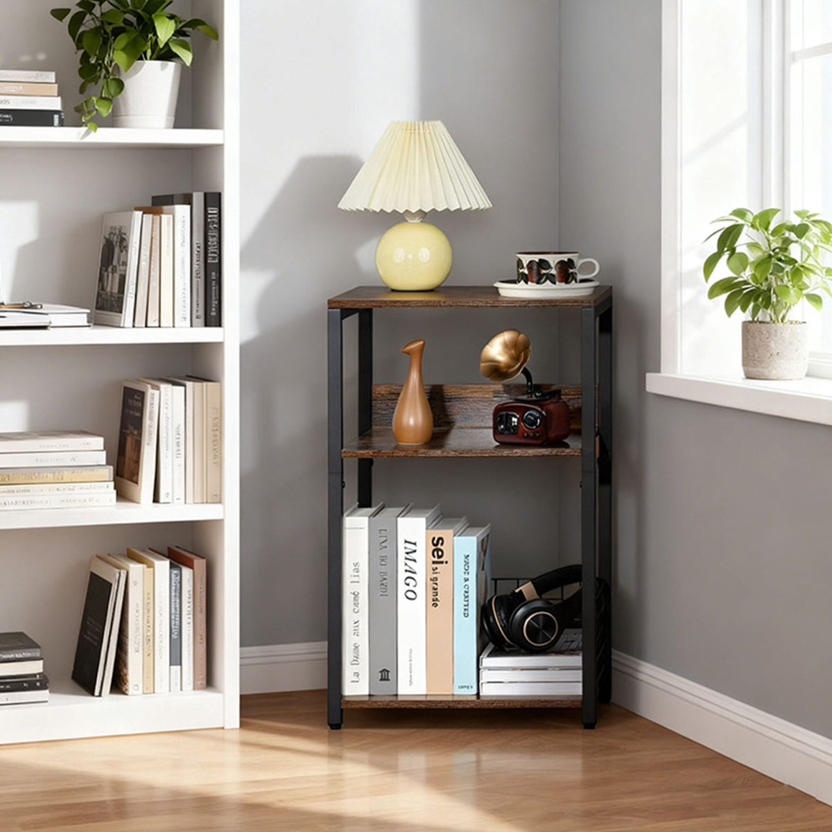 3-Tier Vinyl Record Player Stand with Storage