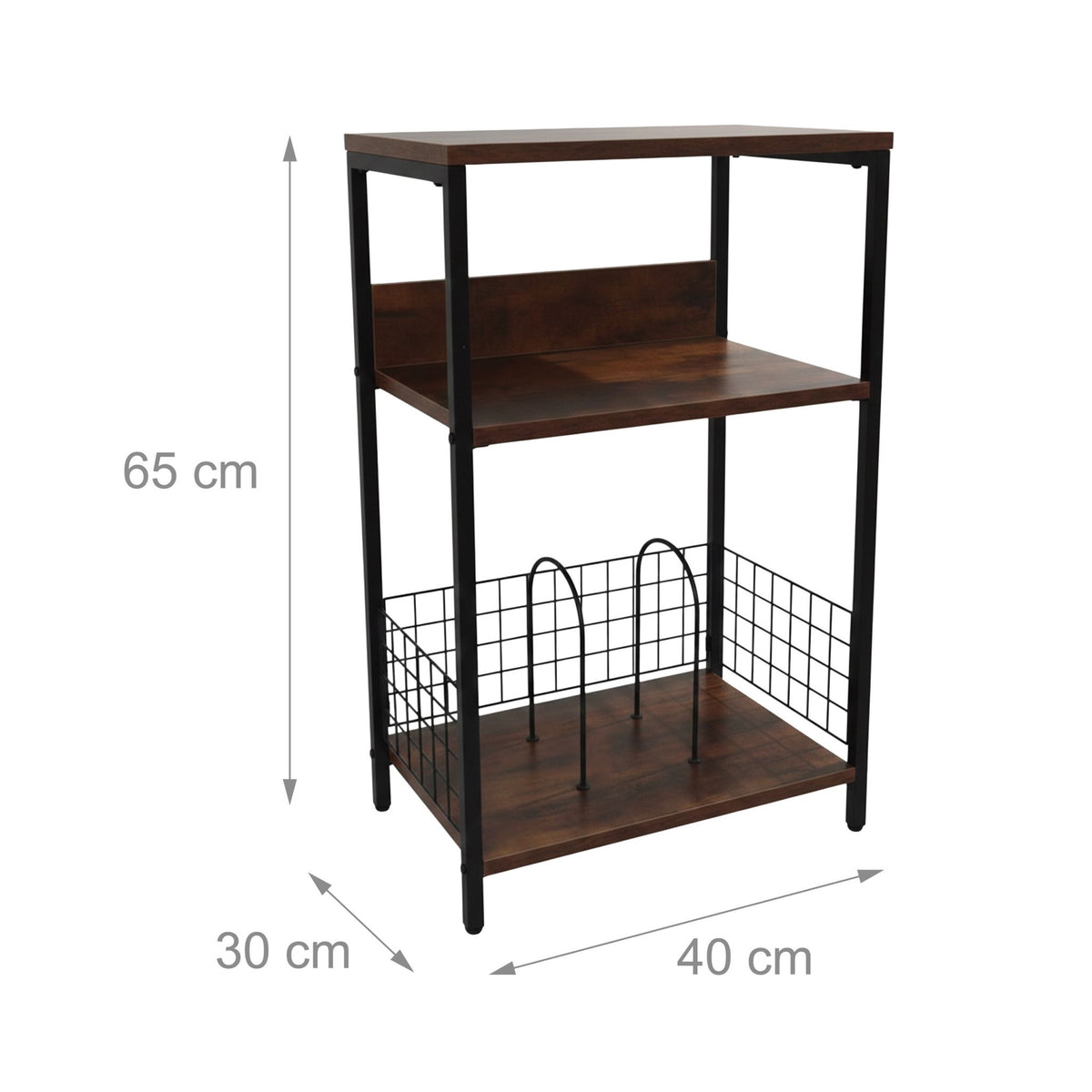 3-Tier Vinyl Record Player Stand with Storage