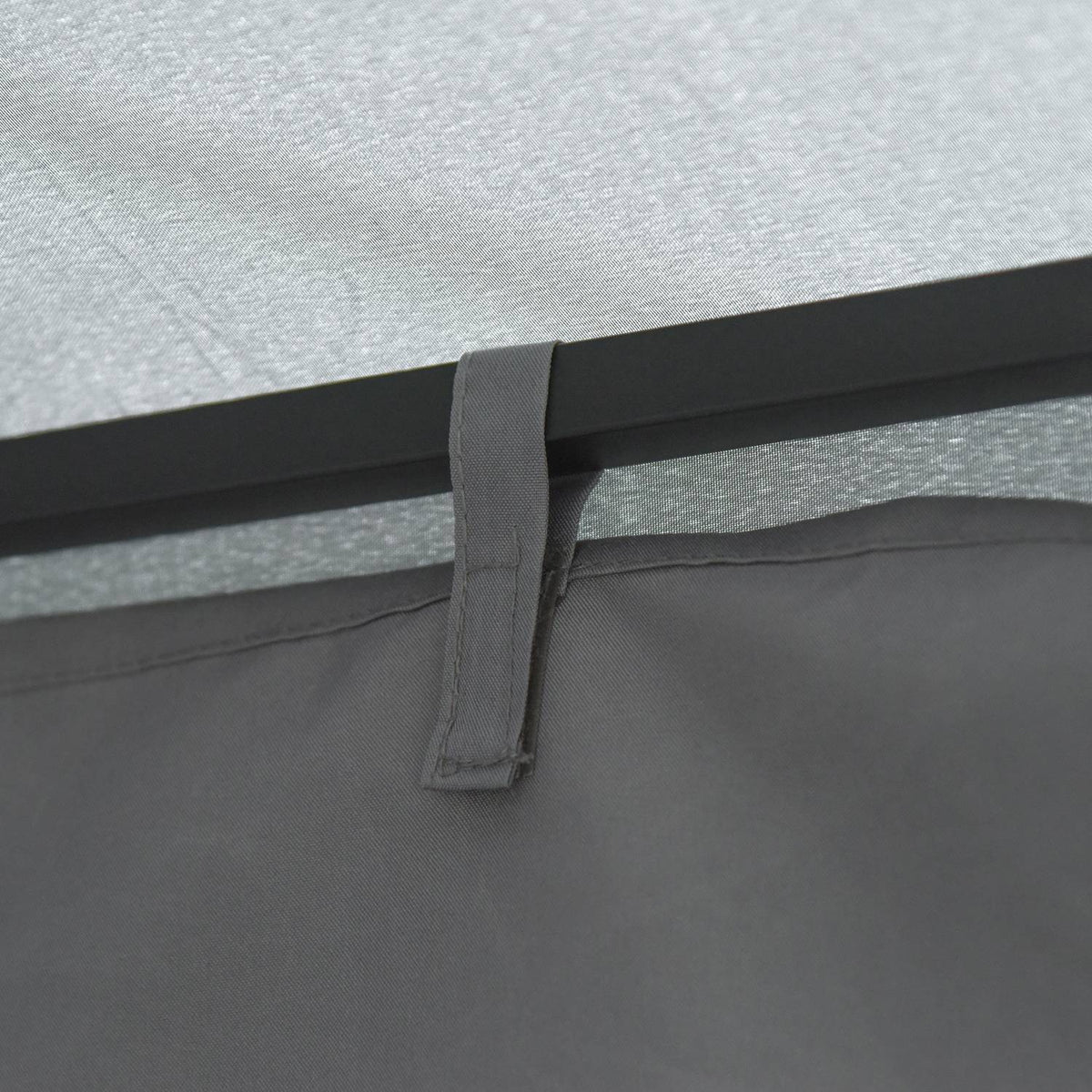 3X3M Double Roof Party Tent Waterproof Uv Protection Metal Polyester Dark Gray