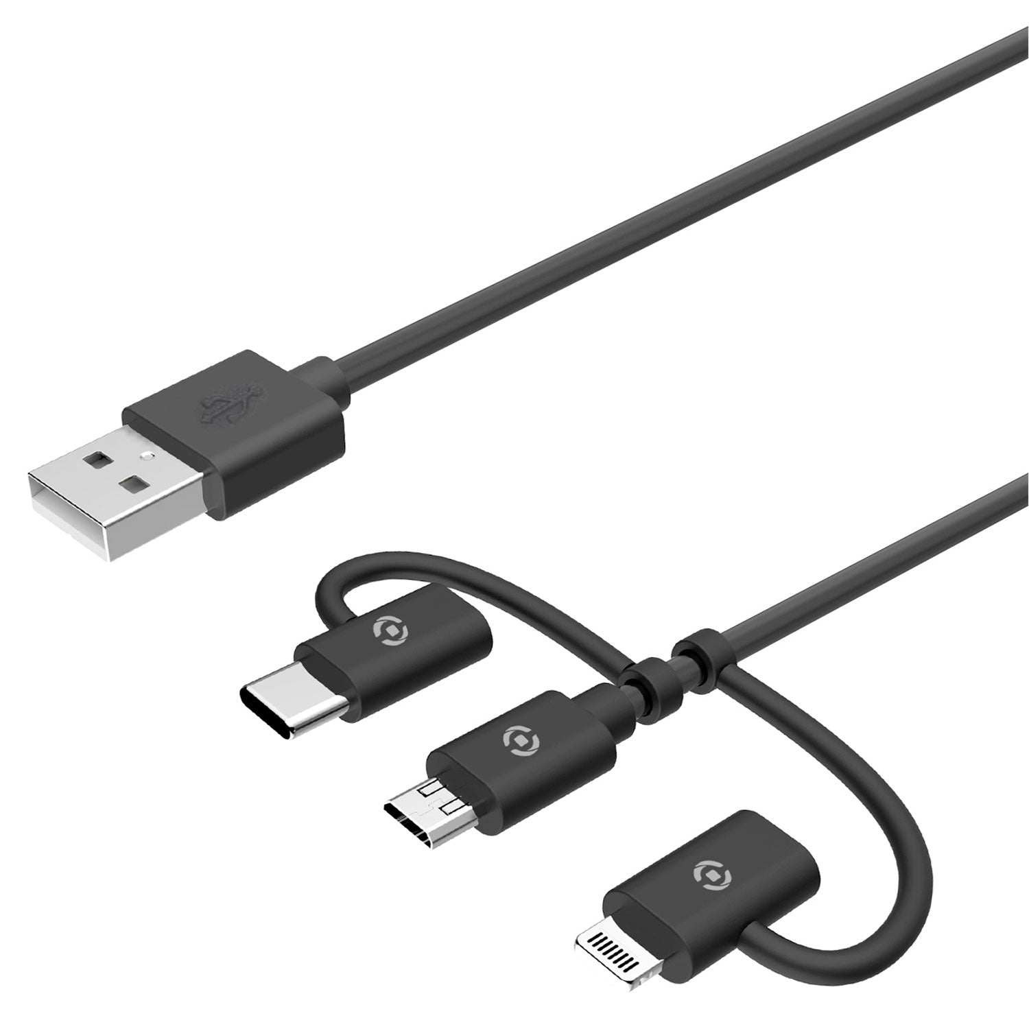 3-in-1 cable MicroUSB / Lightning / USB-C 1m